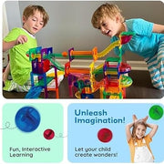 Magnetic Marble Run Blocks (Set of 45 pcs)