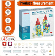 Magnetic Marble Run Blocks (Set of 45 pcs)