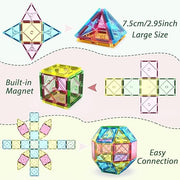Magnetic Marble Run Blocks (Set of 45 pcs)