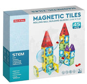 Magnetic Marble Run Blocks (Set of 45 pcs)